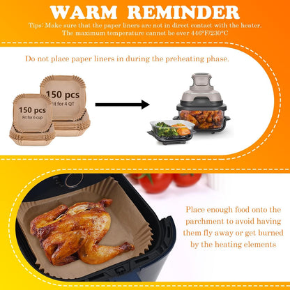 WMKGG Silicone Air Fryer Liners, 2PCS Air Fryer Silicone Liners | Reusable Rectangular Non-Stick Basket Accessories for Ninja Foodi Dual DZ201/DZ401 8-10QT
