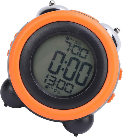 Ymiko Vibrating Alarm Clock Portable Digital Alarm Clock with LED Display for Heavy Sleepers