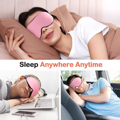 INNELO Sleep Mask for Side Sleeper, 3D Zero-Pressure, 100% Blackout, Nap