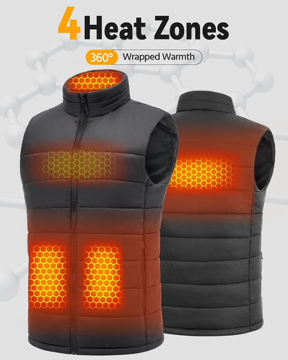 Wulcea Graphene Heated Vest For Men 7.4V Fast Charge Large Capacity Battery
