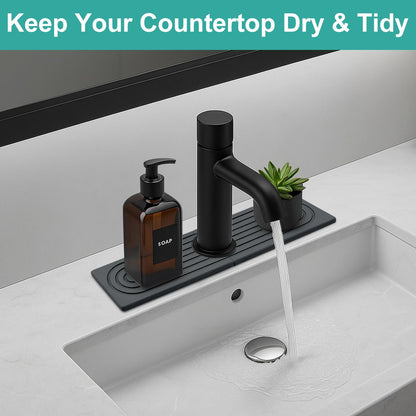 Fast Dry Stone Faucet Mat for Bathroom Sink Kitchen Counter Marble Trays | Small Diatomite Sink Splash Guard White Absorbent Tray Counter Quick Drying Stone Kitchen Diatomaceous Earth Around Faucet