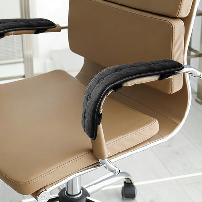 2Pcs Chair Armrest Pads, Soft Velvet Cushion Covers