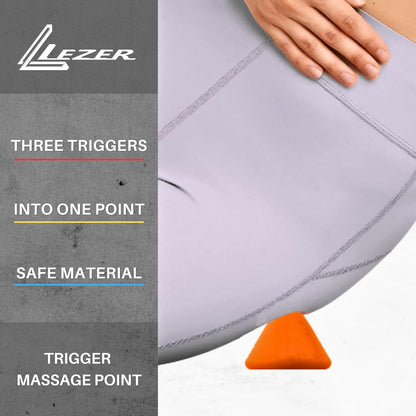 LEZER Trigger Massage Point, Manual Massage Ball, Muscle Knots Relief Tool, Myofascial Release, Physical Therapy, Deep Tissue Back Massage, Plantar Fasciitis, 2.9 in x 2.1 in (Green)