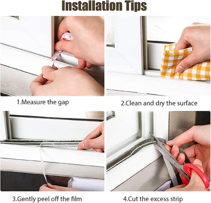 33 Ft Gray Self-Adhesive Soundproofing Weather Stripping for Doors and Windows, 0.35" Wide x 0.2" Thick
