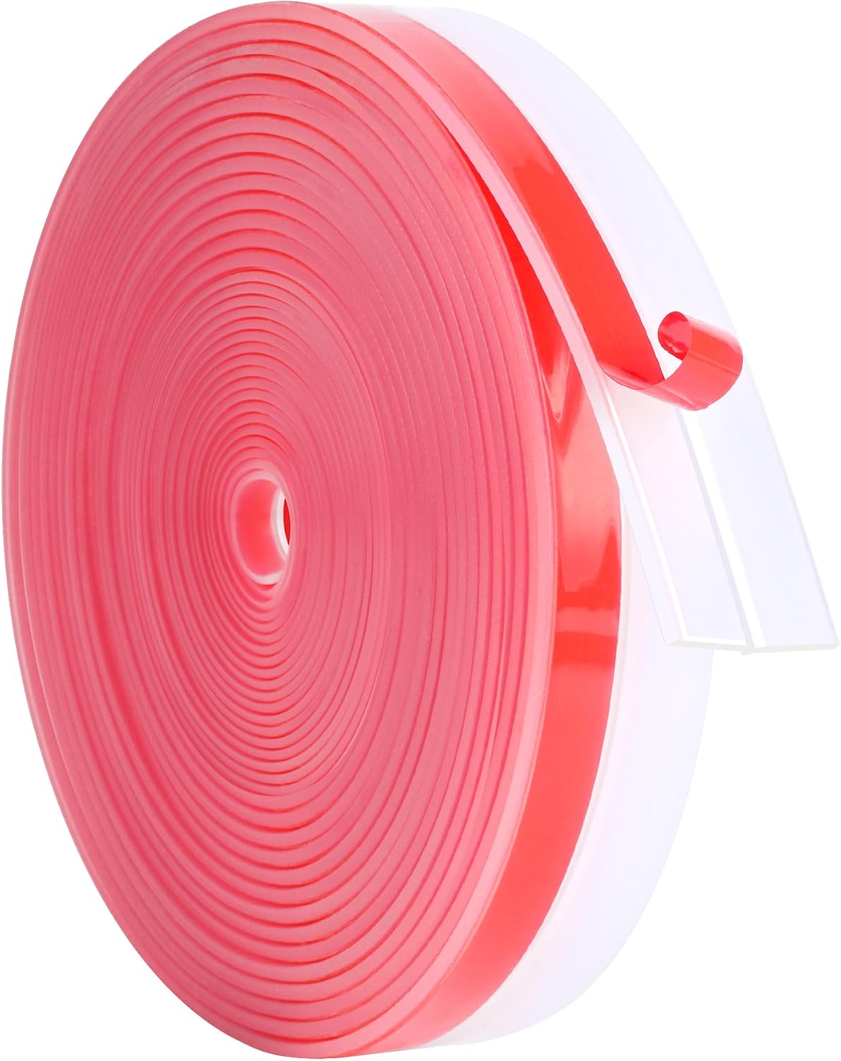 ToLanbbt Weather Stripping Silicone Door Seal Strip 2 in x 10 ft Door Draft Stopper Self Adhesive Tape, Side & Bottom Gaps Insulation Seal for Glass Shower Sliding Window, Black