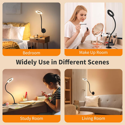 Dim Book Lights for Reading at Night,USB Goose Reading Lights for Books in Bed Headboard,LED Night Lights Plug into Wall,Adhesive Wall Lights for Bedroom,Portable Plug in Wall Sconces Hardwired,1 Pack