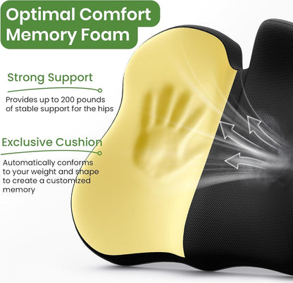 A-Pce Ergonomic Seat Cushion, Non-Slip Seat Cushion for Office Chair, Black