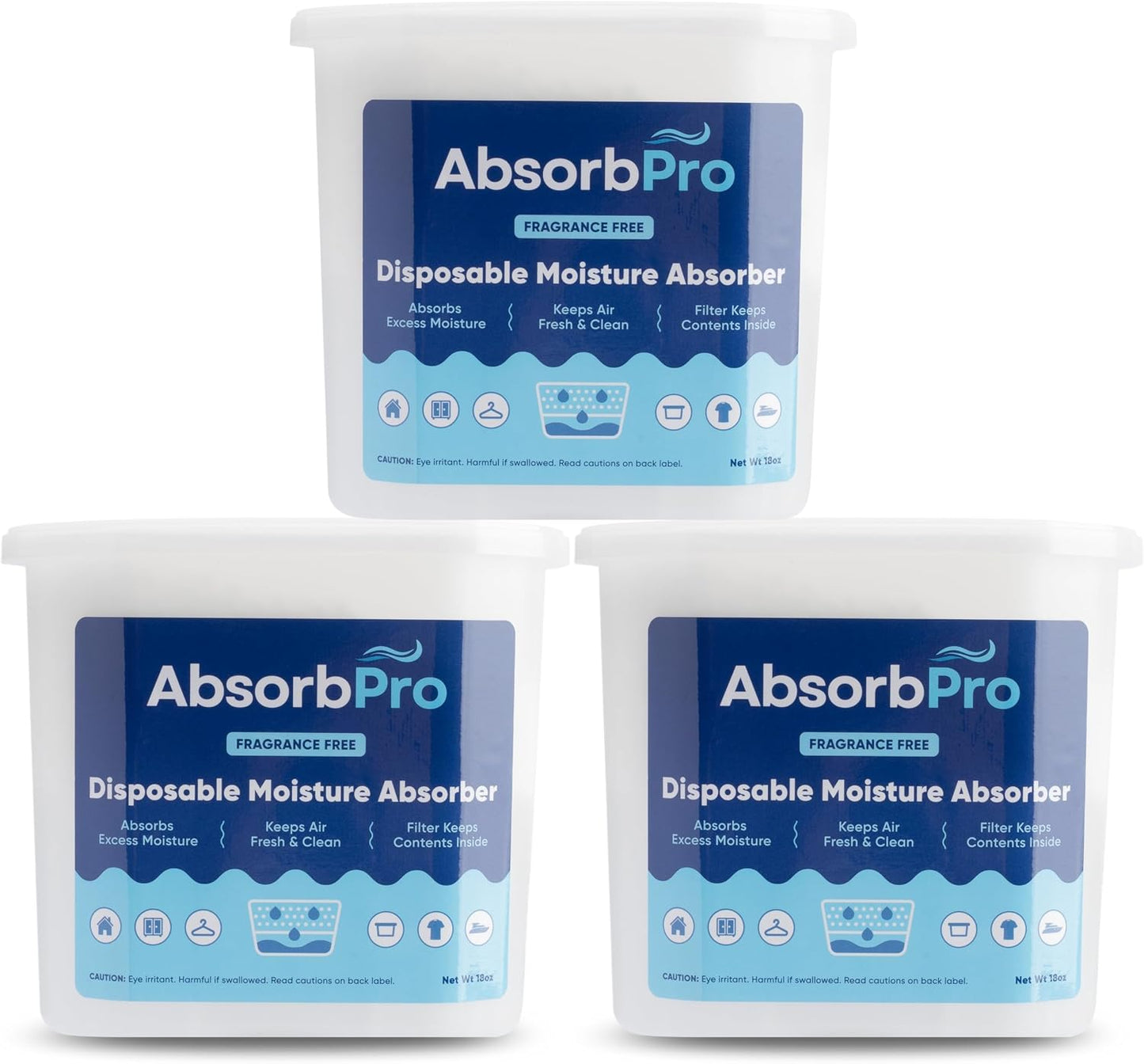Charcoal Moisture Absorber Tub 18 oz, 3-Pack
