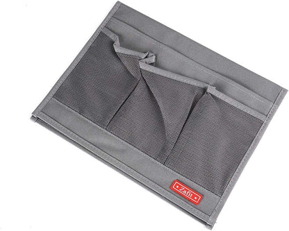Zafit 5 Pockets Bedside Caddy, Bedside Storage Organizer for Water Bottles, Magazines, Phone, Glasses (5 Pockets-Grey)