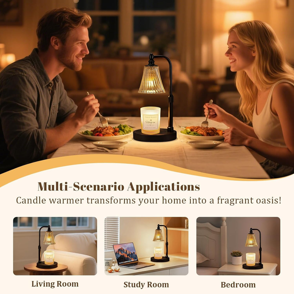 Hong-in Candle Warmer Lamp with Timer,Birthday Gifts for Women Mom Sister