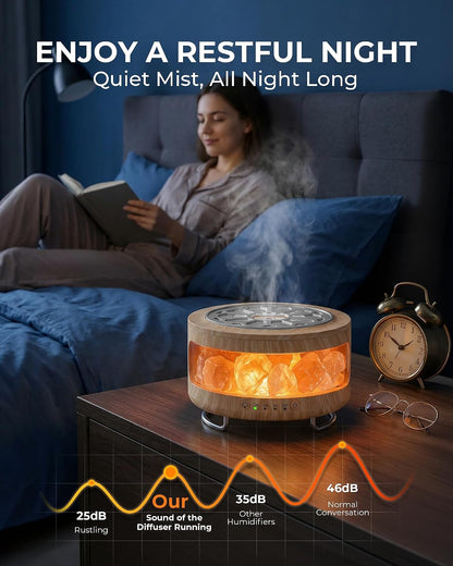 Essential Oil Diffuser with Himalayan Salt Lamp, Scent Diffusers for Home
