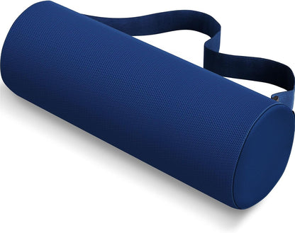 CushZone Lumbar Roll Support Pillow, Memory Foam Back Cushion, Black