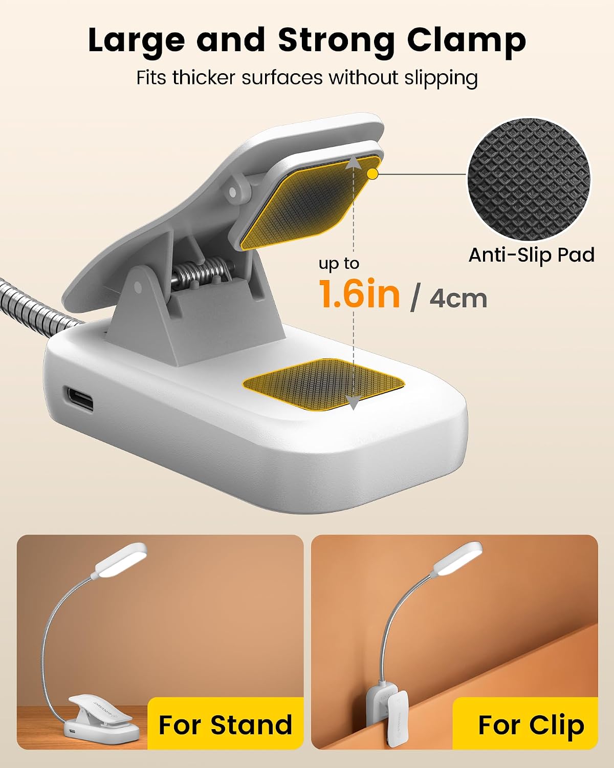 Glocusent 13 LED Book Lights for Reading at Night, Gifts for Book Lovers