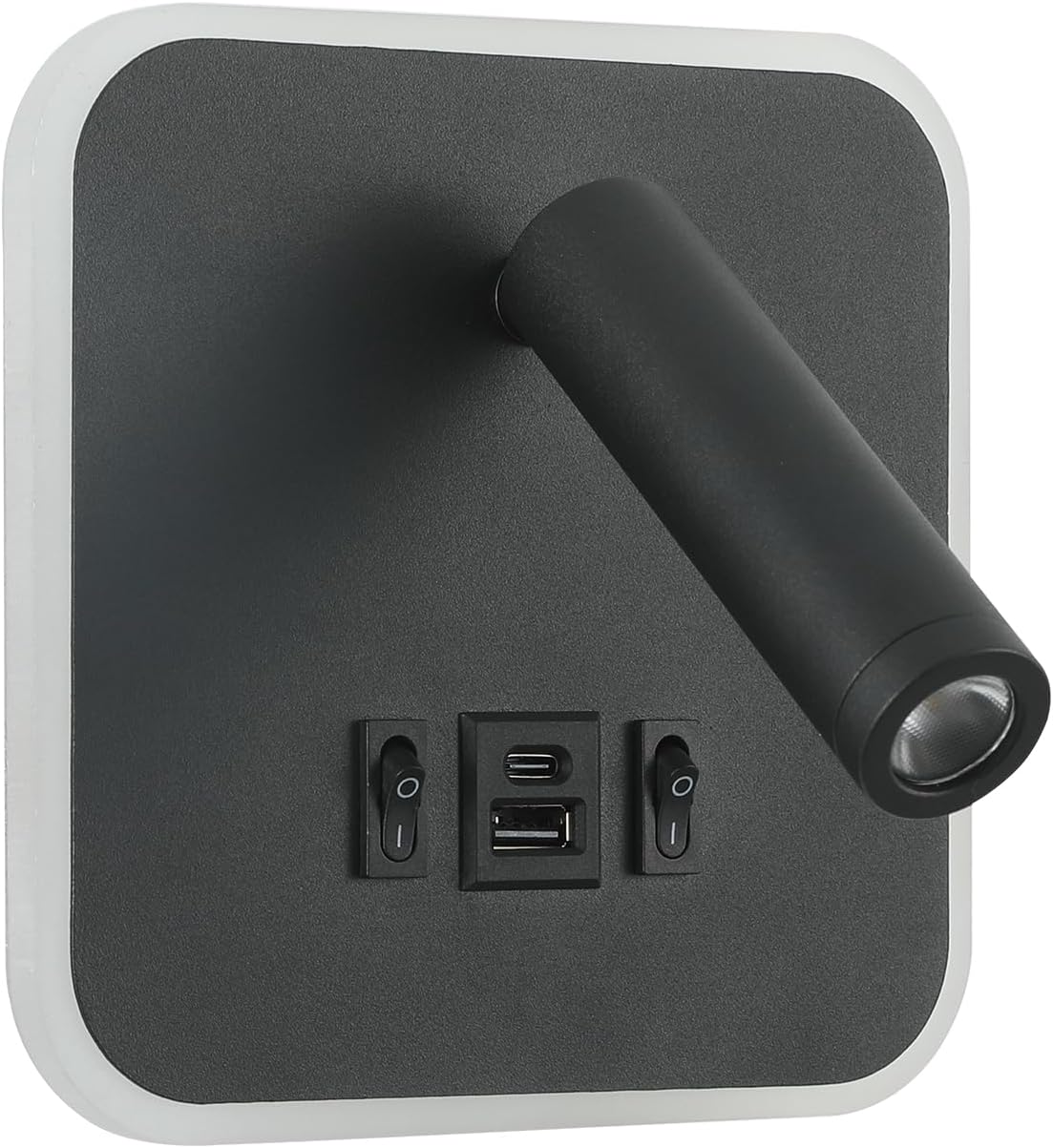 Wall Sconce Plug in with Wall Mounted Reading Lights,Modern Wall Lamp for Bedroom with Charging Station USB C+A Ports,Headboard Bedside Lamps with 3W+9W Night Light,3 Color Temperature