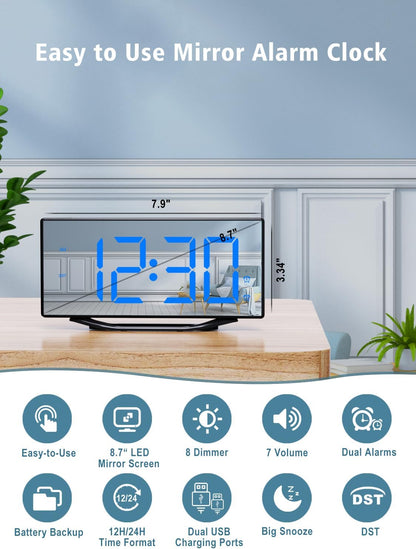 PPLEE Extra Loud Vibrating Alarm Clock with Bed Shaker