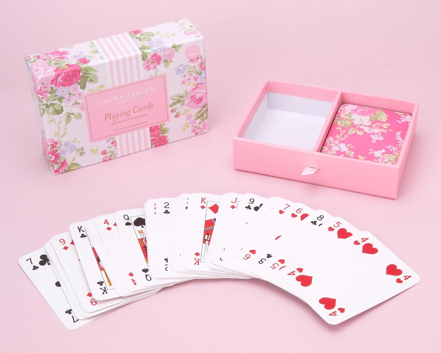 Laura Ashley Pretty Pattern Matching Game – 52 Floral Memory Cards in Decorative Gift Box – Classic Matching Game – Cognitive Brain Training & Family Fun | Classic Concentration Play with Elegant Botanical Artwork, Cognitive Brain Training and Family Fun