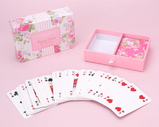 Laura Ashley Pretty Pattern Matching Game – 52 Floral Memory Cards in Decorative Gift Box – Classic Matching Game – Cognitive Brain Training & Family Fun | Classic Concentration Play with Elegant Botanical Artwork, Cognitive Brain Training and Family Fun