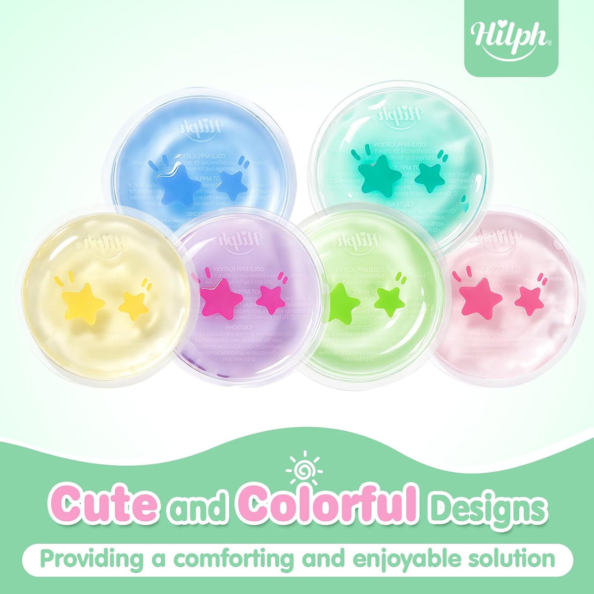 Hilph Kids Ice Packs for Boo Boos, 4 Gel Ice Packs for Injuries Reusable