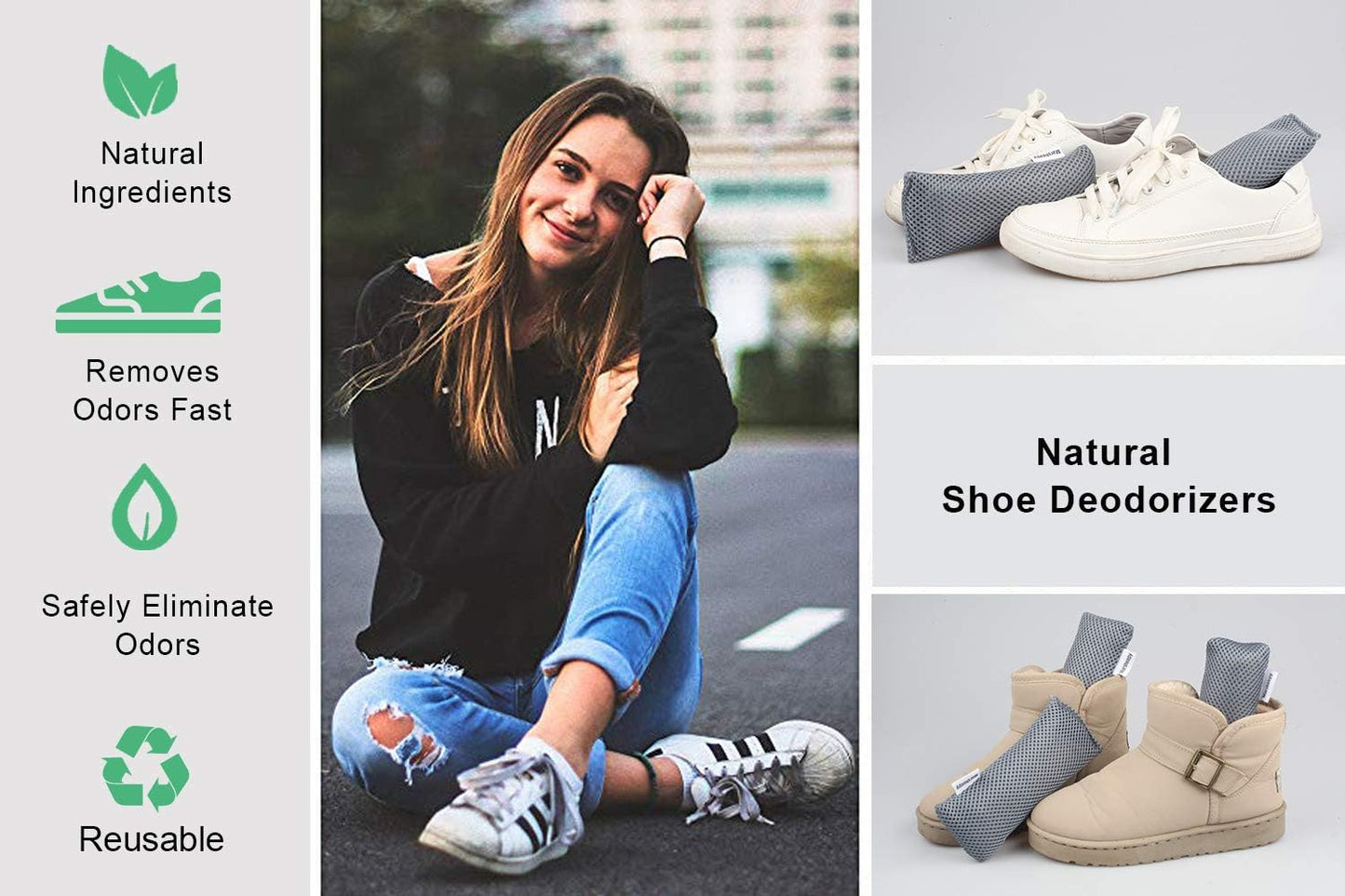 12 Pack Charcoal Shoe Deodorizer Bags inserts, Shoe Odor Eliminator,Drawer Deodorizers, Activated Charcoal Odor Absorber for Gym Bag, Car, Pet, Closet | 100% Natural Shoes Smell Remover，eliminates odor naturally,can be reused up to two years