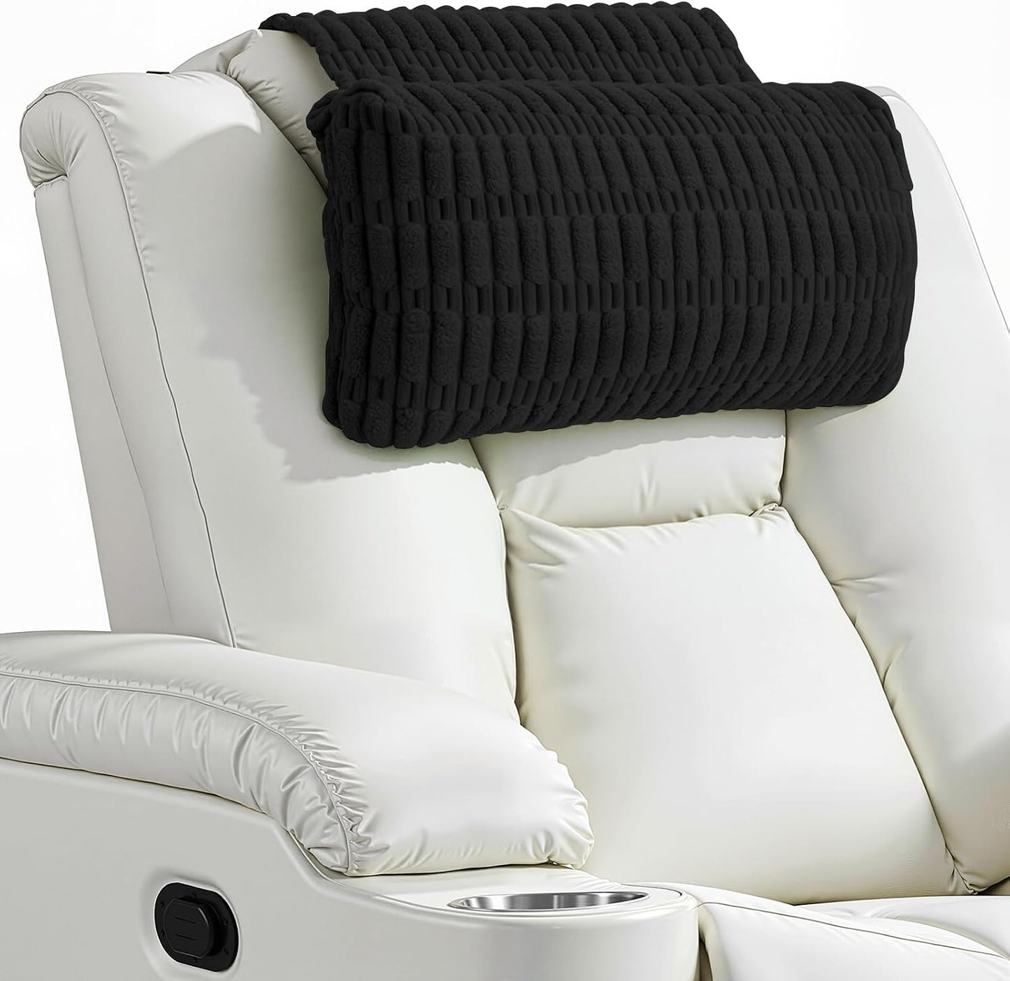 Recliner Pillow, Adjustable Neck Pillow for Recliner | Soft Corduroy, Weighted Non-Slip Flap, Adjustable Filling, Washable Cover, Ideal for Recliners, Sofas, Office Chairs