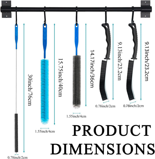 Dryer Vent Cleaner Kit - Long Dryer Vent Cleaning Brush, Dryer Lint Cleaner Remover Refrigerator Long Coil Cleaning Kit - Appliance Brush - AC Cleaning Brush Set for Household Tools