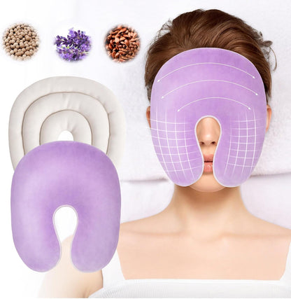 NEWGO Face Heating Mask, Moist Heat for Sinus & Migraine, Purple | Reusable and Easy to Use, Microwavable Warm Compress for Sinus Pressure, Migraine, and Tension Headache Relief