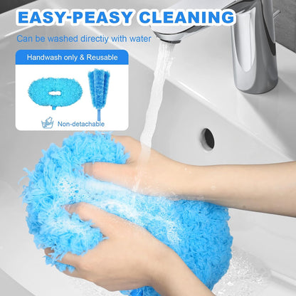 Storystore Ceiling Fan Cleaner Duster, Adjustable Microfiber Duster | 4.2FT Fan Cleaner with 13-50" Pole for Cleaning Fan Blades, Cobwebs, Walls, Doors and Windows, Brush for Dust Removal