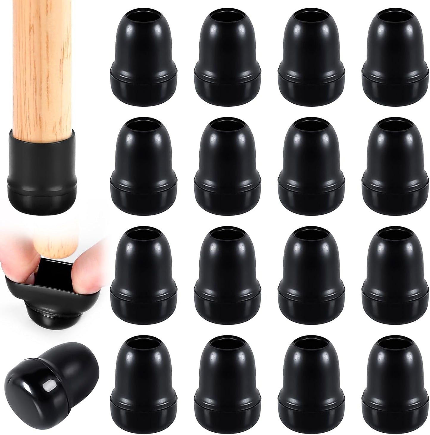 Chair Sliders for Carpet, 16PCS Furniture Sliders for Carpeted Floors & Hardwood Floors, Round Chair Glide Pads for Quickly and Easily Moving Furniture, Protect Floor(Clear, Fit 0.75"-1.1") | Chair Glides for Carpet & Hardwood Floor, Furniture Slides