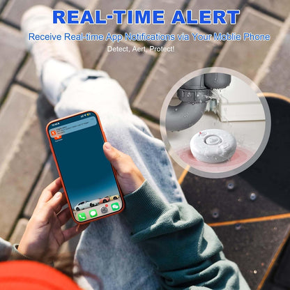 Smart Water Leak Detector for Home 5 Pack, Driping Leakage Flood Detectors | 120dB Loud, IP66, APP Push, Wireless Water Leak Alarm , 5 Water Sensors & 1 WiFi Gateway for Kitchen, Sink, Laundry
