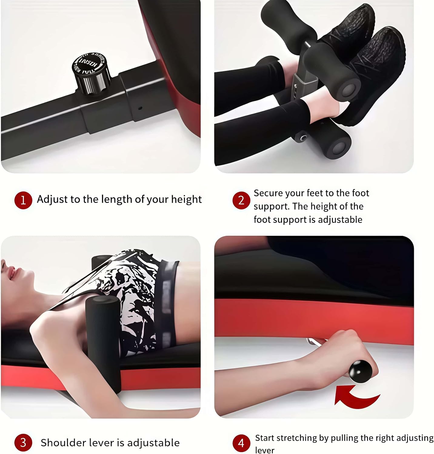 Full Body Traction Table at Home | Non-Inversion Design for Safer Stretching,Stretch Decompression Machine for Tension Relief