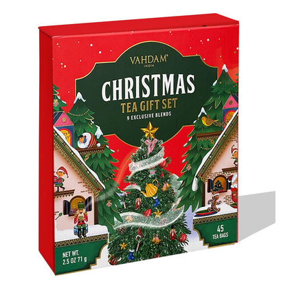 VAHDAM, Assorted Herbal Tea Sampler (18 Tea Bags, 9 Flavors) Caffeine-Free, Non-GMO | Double Infusion, Individually Enveloped Tea Bags | Herbal Tea Assortmen