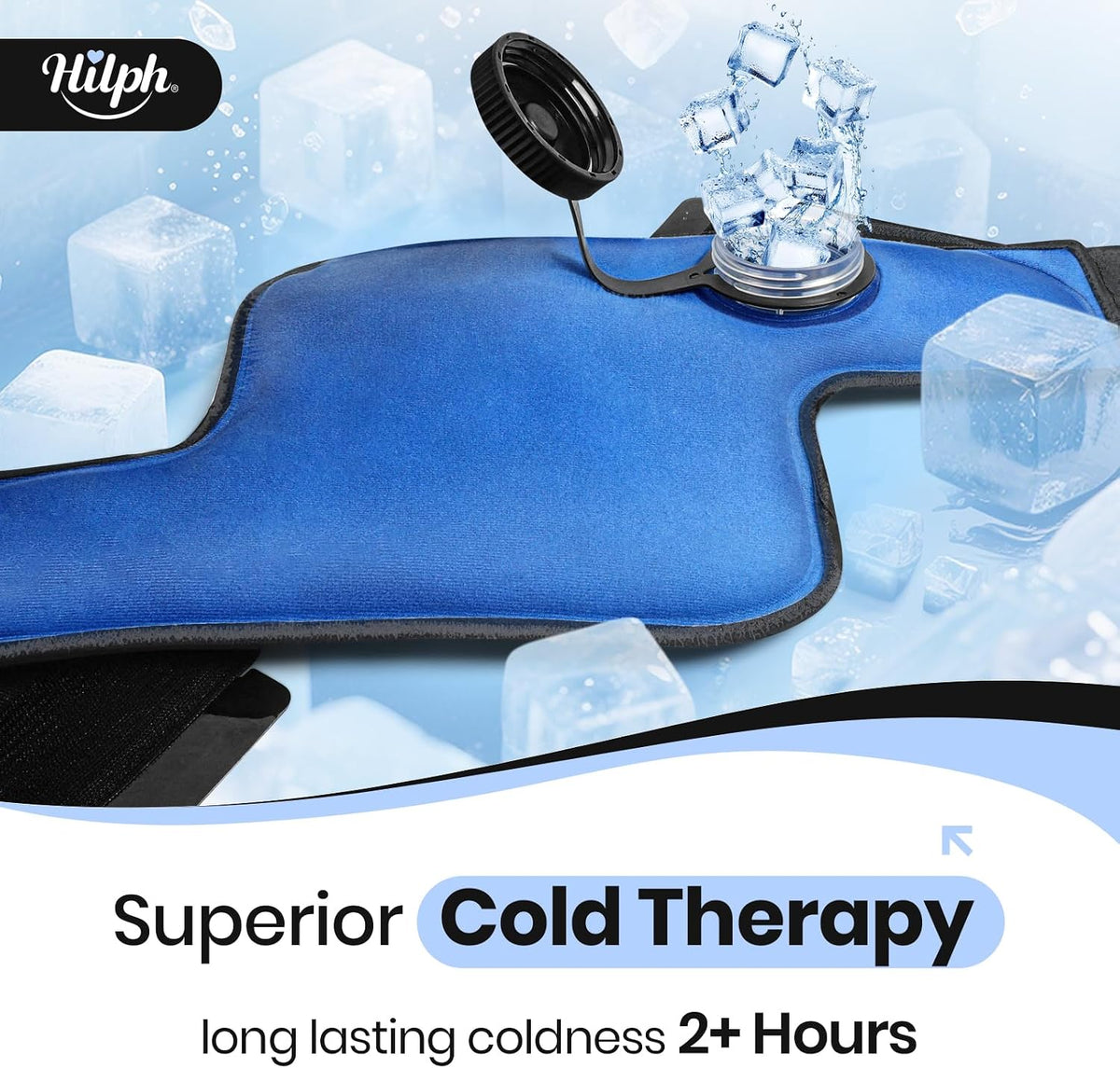 Hilph Refillable Ice Pack for Knee Pain Relief, 2 Hours Long-Lasting Cold