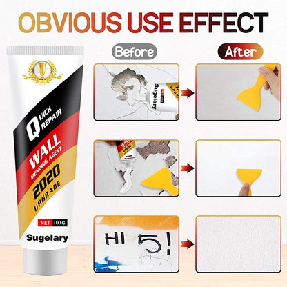 Drywall Patch Repair Kit with Scraper, Wall Spackle Repair Paste, Wall Mending Agent Quick and Easy Solution to Fill the Holes for Home Wall, Plaster Dent Repair and Wood Scratch Repair
