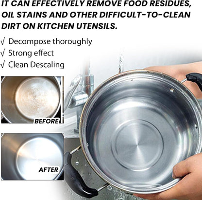 Cleaner for Pots and Pans, Pot Cleaner for Bottom of Pans, Black Pot Bottom Cleaning Gel, Stainless Steel Cookware Cleaner, Gel Cleaner for Cookware Bottom (2Pcs)