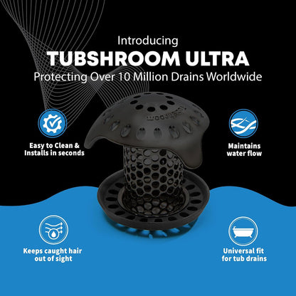 TubShroom Ultra Revolutionary Bath Tub Drain Protector Hair Catcher/Strainer/Snare, Stainless Steel, Stainless Combo