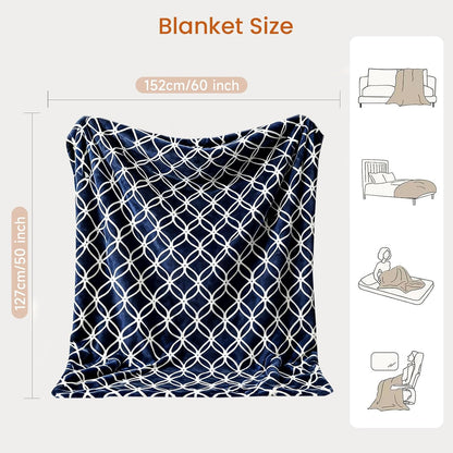 Heated Blanket Electric Throw Blanket with Built-in Button Controller 50"x60" One-Touch Ultra Cozy Soft Warm Heating Electric Blanket with 4 Heat Levels & 4 Hours Auto-Off Overheat Protection