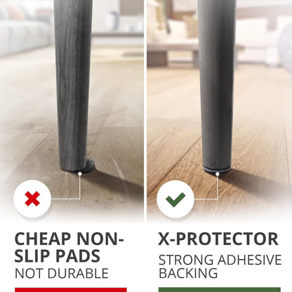 X-PROTECTOR Non Slip Furniture Pads – 24 pcs Premium Furniture Grippers 2"! | Best Self Adhesive Rubber Feet Furniture Feet – Ideal Non Skid Furniture Pad Floor Protectors – Keep Furniture in Place!