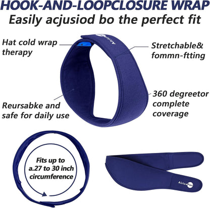 AiricePac Elbow Ice Pack Wrap, Tennis Golfers Sleeve For Arm and Calf Injuries Reusable, Cold Compression for Pain Relief