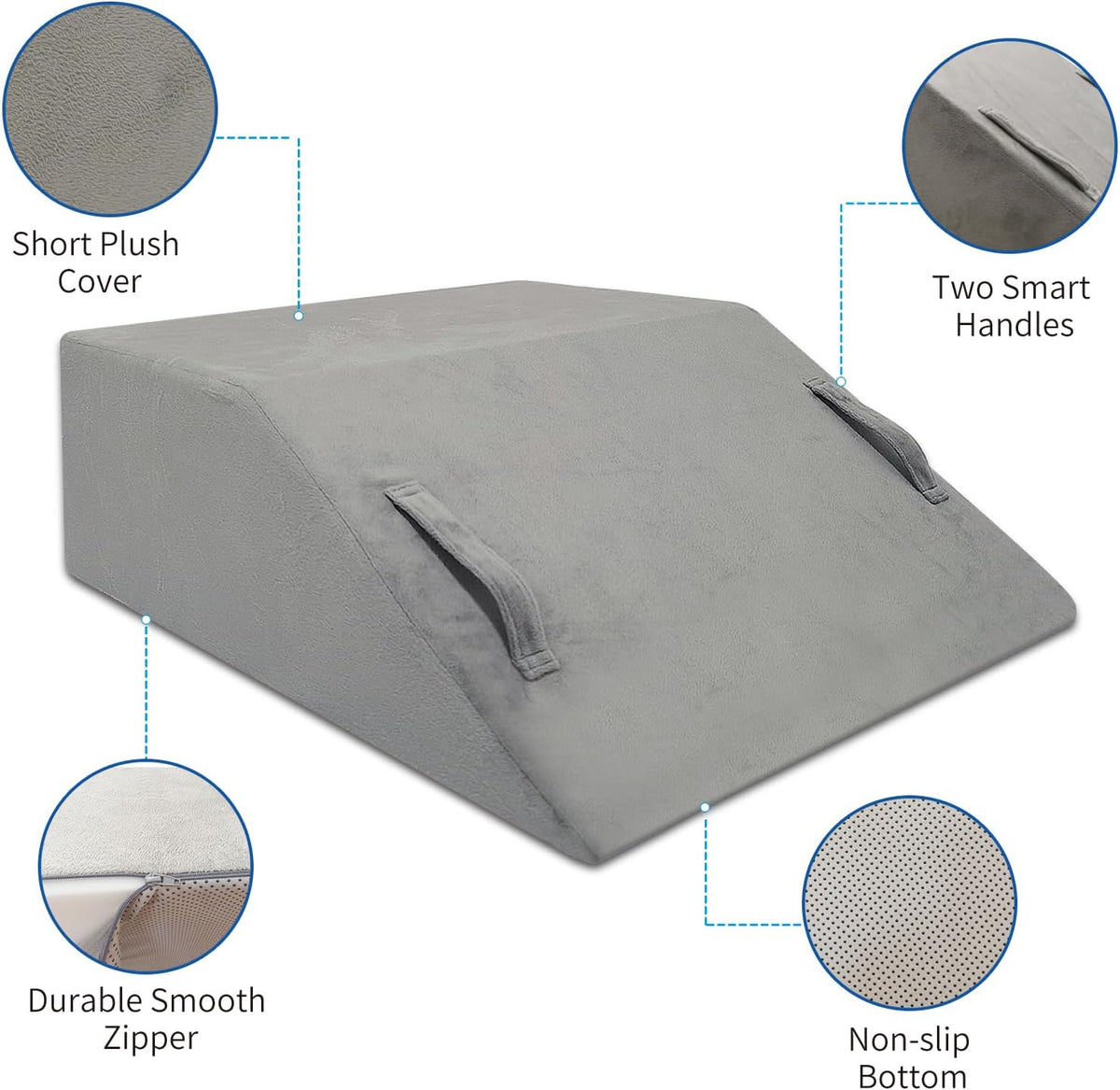 Leg Elevation Pillows for After Surgery, Memory Foam Leg Pillow for Sleeping Lower Back Hip Ankle Sciatica Pain Relief