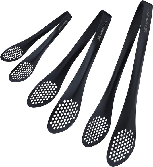 MSY BIGSUNNY 9 inch Buffet Tongs, Set of 2 Stainless Steel Food Serving Tongs