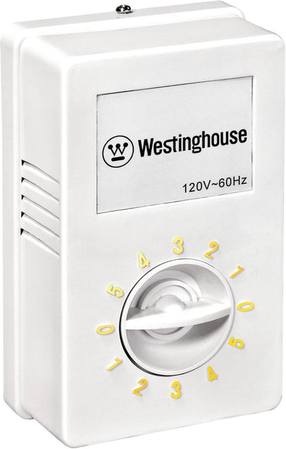 Westinghouse 7840900 Industrial 56-Inch Three-Blade Ceiling Fan with J-Hook Installation System, White, Wall Control | J-hook installation system, Wall control included, Three steel blades, Indoor installation, High-airflow performance