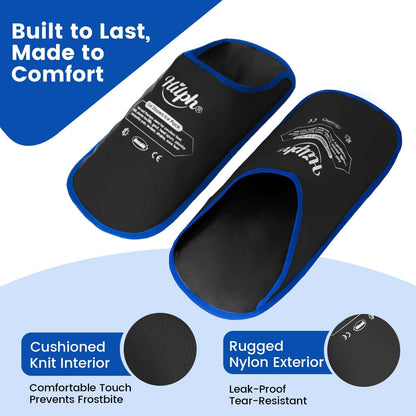 Hilph Foot Ice Pack Slippers, 1 Pair Ice Pack for Feet & Toes Pain Relief | Reusable Hot Cold Therapy for Plantar Fasciitis, Gout, Bunions, Neuropathy Relief, Surgery Recovery, HSA Eligible FSA, Blue
