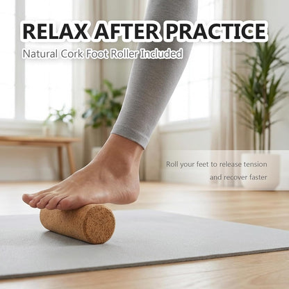 Sadhu Board Set, Wooden Board with 10mm Nail Spacing & Galvanized Nails, Acupuncture Foot Massage Tool for Standing, Yoga, Mindfulness & Meditation, Gift Box, Storage Bag & Cork Roller