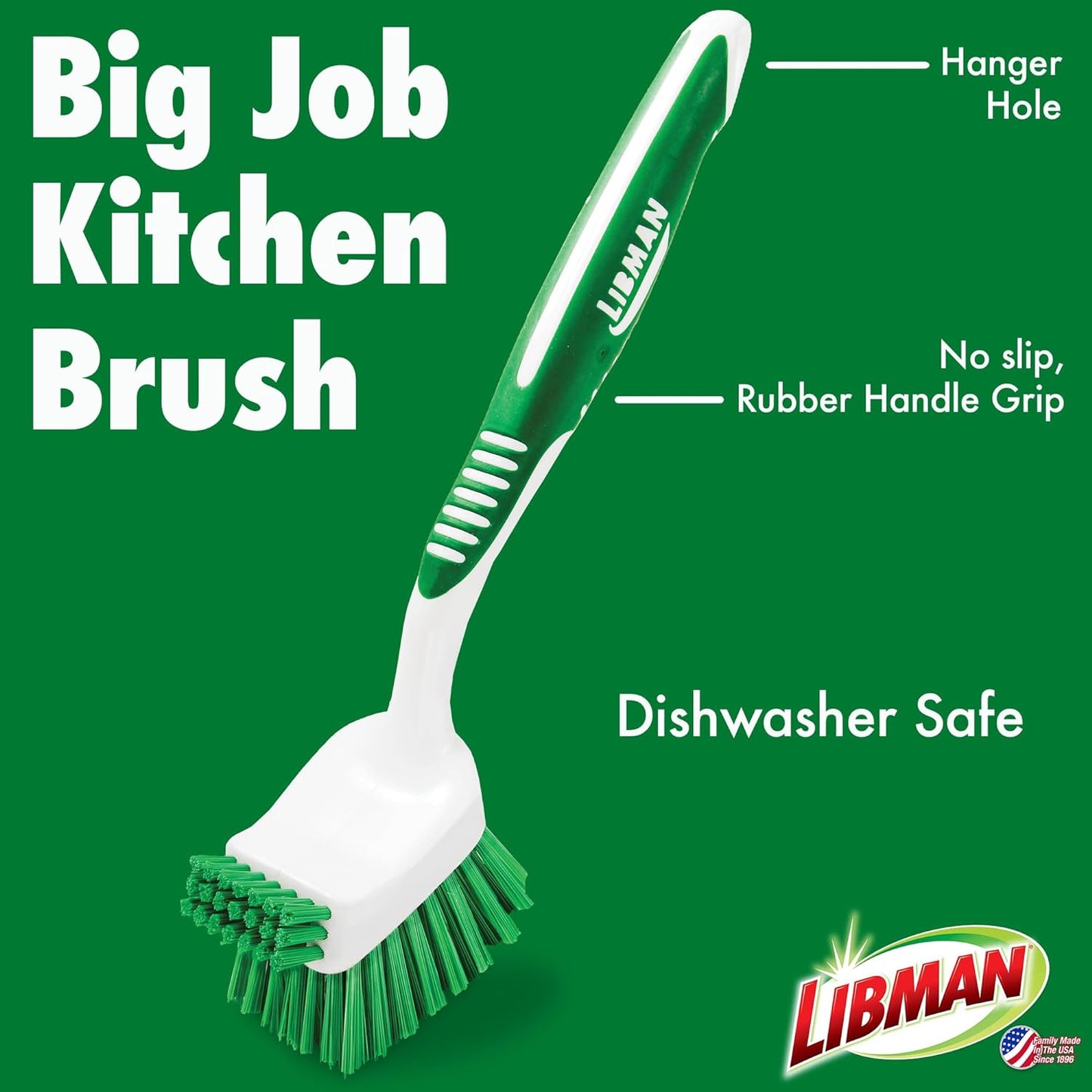 Libman Scrub Brush Kit | Cleaning Brush | Tile & Grout Brush | Small Scrub Brush | Power Scrub Brush | Carpet Brush | Bathroom Scrubber | Boot Scrubber | 3 Different Brushes Included