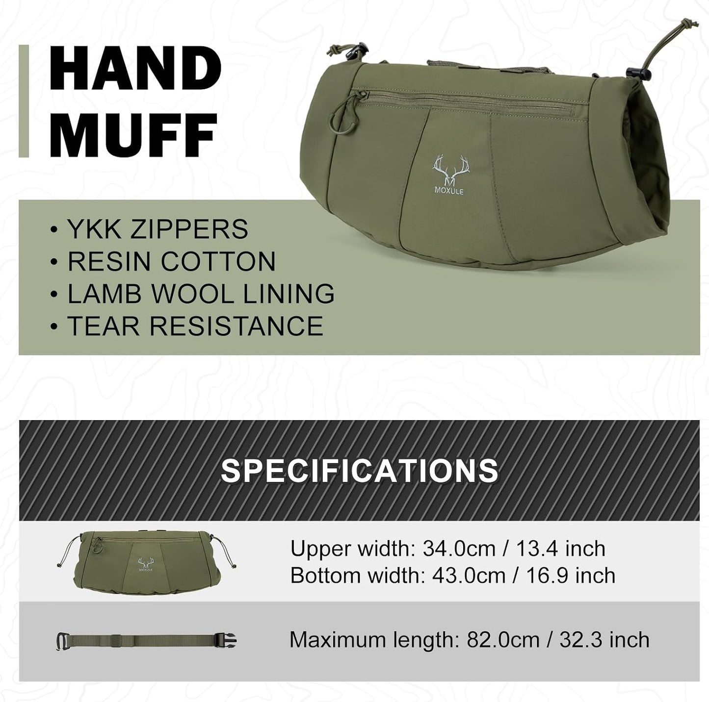 Hunting Hand Warmer Muff: Portable Fleece Waist Handwarmer Pouch Insulated Outdoor Gear Cold Weather for Camping, Hiking