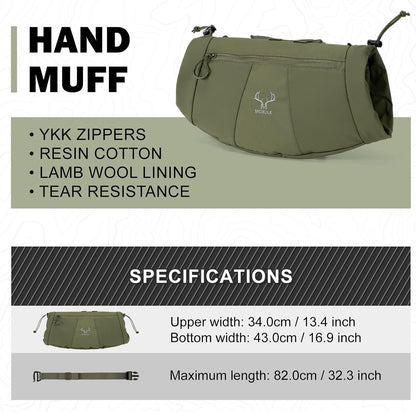 Hunting Hand Warmer Muff: Portable Fleece Waist Handwarmer Pouch Insulated Outdoor Gear Cold Weather for Camping, Hiking