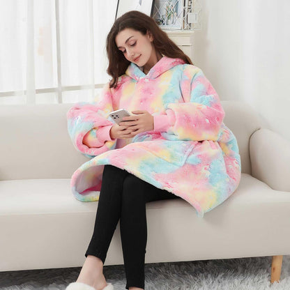Wearable Blanket Hoodie for Adults With Pocket Strawberry Hoodie | Sherpa, Fuzzy Blanket Hoodie, Oversized Sweatshirt Blanket, Kangaroo Pouch, Cute Birthday Gifts for Sister, Cute Stuff