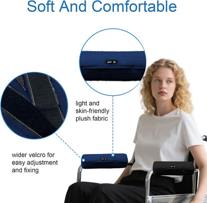 SPRING SEAON Wheelchair Armrest Pads Covers Fuzzy Desk Chair Arm Pads Soft