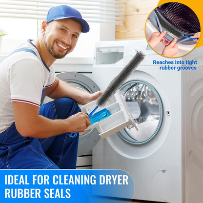 5 Pack Dryer Vent Cleaner Kit, Extra Long Flexible Brushes for Lint, Pet Hair & Dust, Refrigerator Coils, Home Washers, Sinks & Drains
