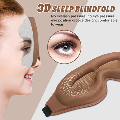 3D Advanced Eye Mask for Sleeping, Ultra Delicate Soft Skin Friendly Eye mask,100% Blackout Sleep Eye Mask for Sleep, Eyelash Extension Sleep mask, Sleeping Eye Masks for Men and Women